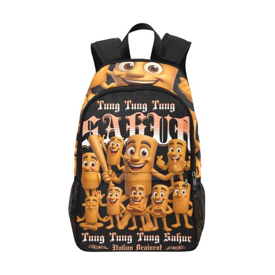 Discover Italian Brainrot Kids Backpack | Trendy Youth Streetcore, featuring Tung Tung Tung Sahur