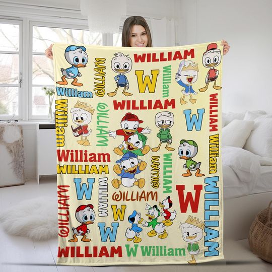 Discover Personalized Huey Dewey And Louie Blanket, Donald Duck Disneyland Blankets, WDW Christmas Blanket Gifts