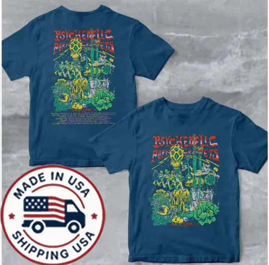 Discover Psychedelic Porn Crumpets Tour 2026 Schedule Two Sided T-Shirt