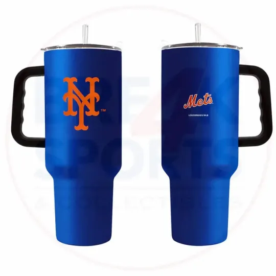 Discover New York Mets 40oz Powder Coat Travel Tumbler with Handle