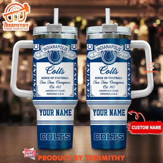 Discover Indianapolis Colts Football Tumbler 40oz with Handle
