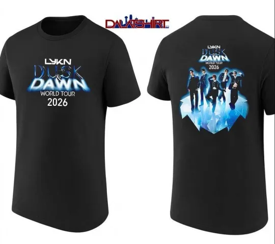 Discover Lykn1 Dusk And Dawn World Tour 2026 Two Sided T-Shirt