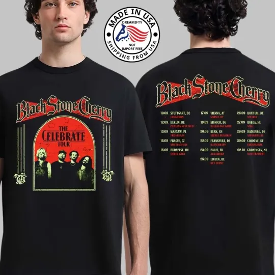 Discover Black Stone Cherry The Celebrate Tour 2026 Europe Unisex T-Shirt