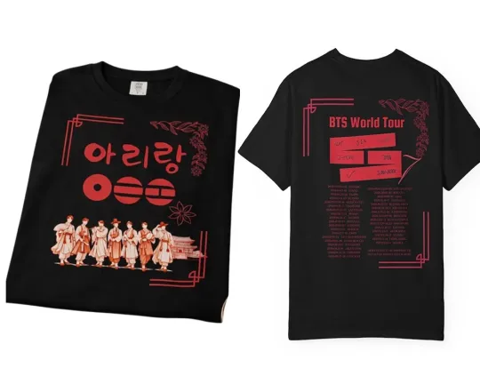 Discover BTS World Tour 2026 Inspired T-Shirt – Arirang Hanbok K-Pop Graphic Fan Tee