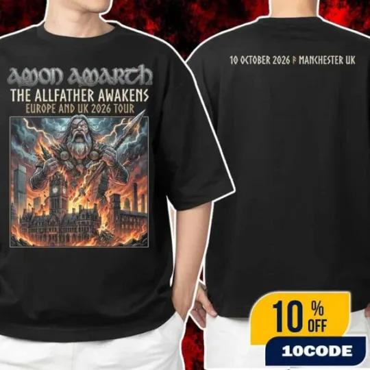 Amon Amarth The Allfather Awakens Europe And UK 2026 Tour Shirt
