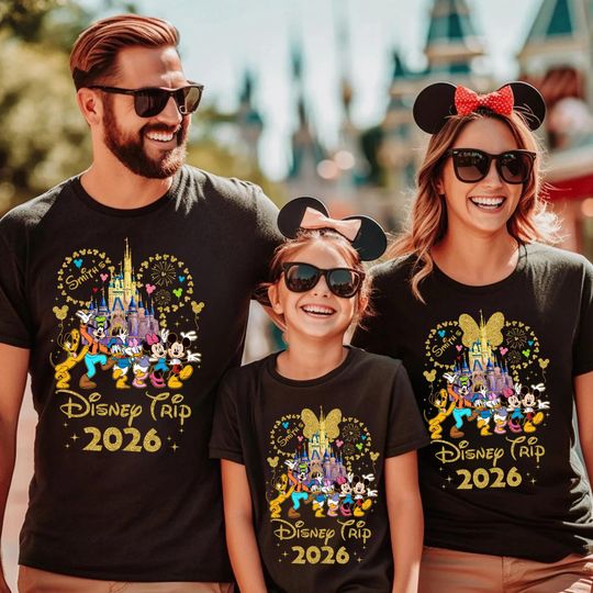 Discover Custom Disney 2026 Family Shirt, Disneyland Family Vacation Shirt, Custom Disney Shirt,Disney Family Trip Shirt,Disney Family Vacation Shirt