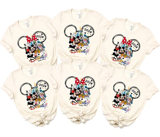 Discover Personalized Disney Family Trip Sweatshirt 2026, Disneyland Trip Sweatshirt, Disneyworld Family Vacation Sweater, Disney 2026 Trip Shirt