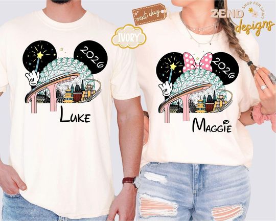 Discover Comfort Colors Custom Disney Epcot 2026 Shirt, Disney Epcot Matching Shirt, Disney Family Matching Shirt, Disney Epcot Name Shirt