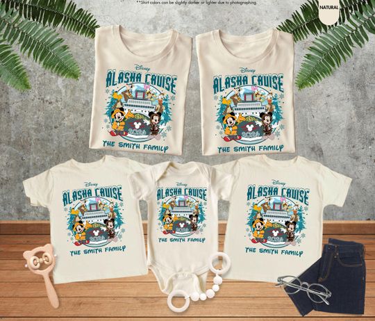 Discover Alaska Cruise 2026 Disney Family Shirts, Mickey Matching Cruise Shirts, Custom Family Name Vacation Shirt, Disney Cruise Outfit, Family Trip