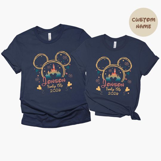 Discover Disney Family 2026 Shirts  Custom Disney Trip Tees, Matching Family Vacation Outfits, Disney Castle Shirt, Family Travel Tops