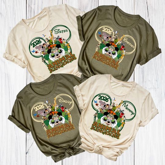 Discover Animal Kingdom Safari Family Shirts 2026, Disney Trip Tees, Matching Vacation Shirts, Custom Disney Safari Birthday T-Shirts