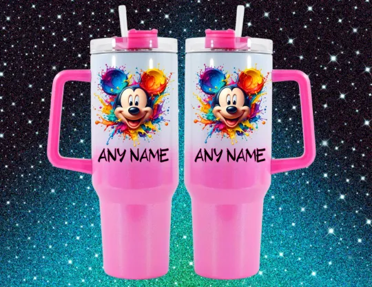 Discover Personalized Disney Mickey Mouse Shimmer Tumbler 40 oz with Handle