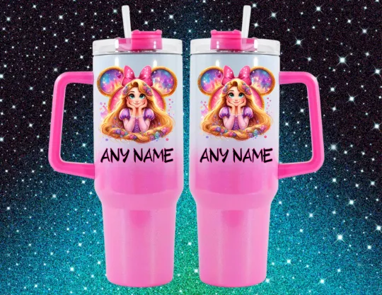 Discover Personalized Disney Rapunzel Shimmer Tumbler 40 oz with Handle