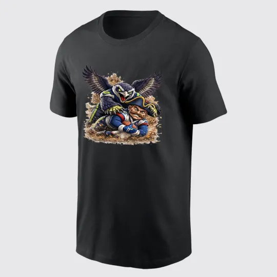 Discover Seahawks vs Patriots Mascot T-Shirt, Gift for Fan