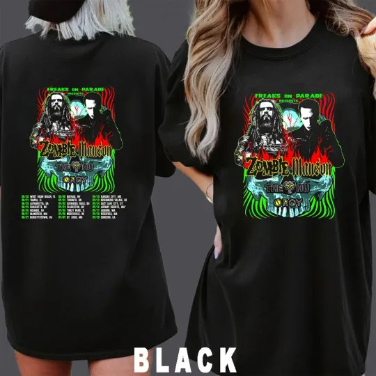 Rob Zombie And Marilyn Mason With The Hu And Orgy Freaks 2026 Unisex T-Shirt