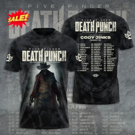 Special Item!!! Five Finger Death Punch Tour 2026 3D Shirt