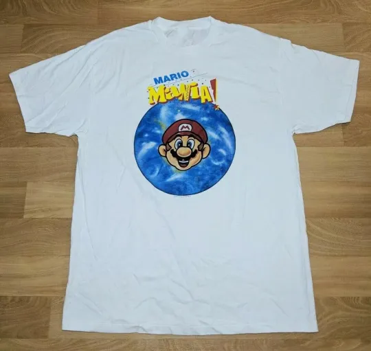 Discover Vintage Nintendo SNES 1993 Mario Mania Employee Promo T-Shirt Unisex