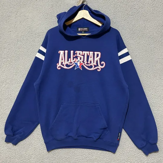 NBA All Star Game Hoodie Men's Medium Blue Pullover Basketball