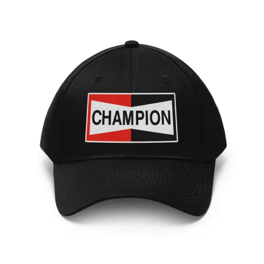Discover Champion Spark Plug Black Hat Baseball Cap Size S/M And L/XL