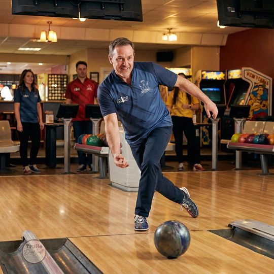 Discover Personalized Bowling Strike Jersey Shirt, Custom Uniform Shirt for Bowling Team, Gift for Bowlers, Blue Lightning Bowling Shirt,Bowling Gift