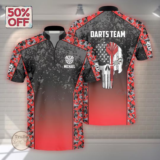 Discover Personalized Dart Skull Jersey: Custom Dart Team Shirt