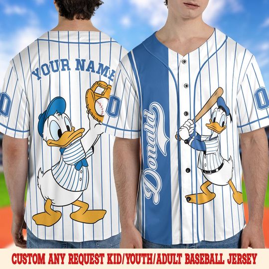Discover Custom Disney Mickey and Friends Baseball Jersey, Disneyland Birthday Gift