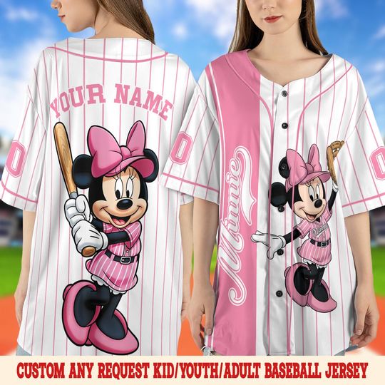 Discover Custom Disney Mickey and Friends Baseball Jersey, Disneyland Birthday Gift