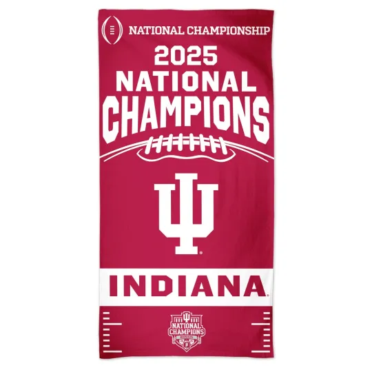 Discover Indiana Hoosiers 2025-2026 National Champions Beach Towel