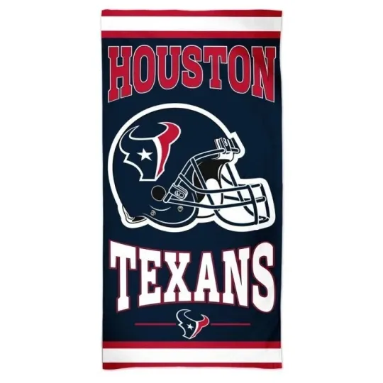 Discover Houston Texans Stripes Beach Towel