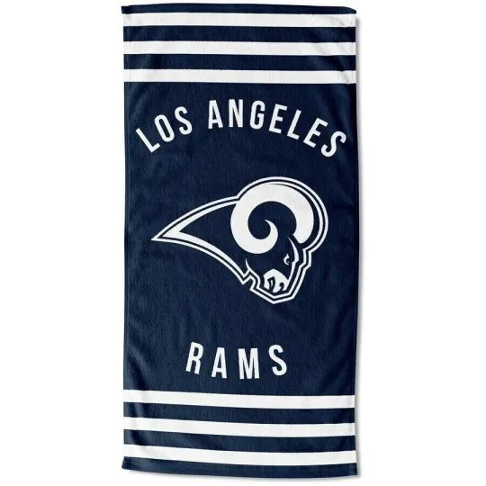 Discover Los Angeles Rams - Striped Beach Towel