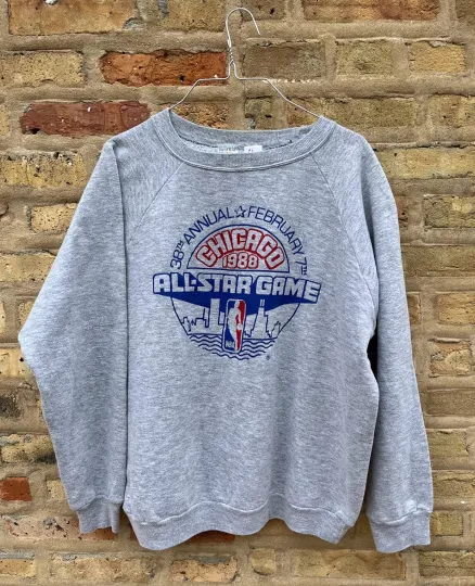 Vintage Michael Jordan NBA 1988 All-Star Game Chicago Men's XL (M) Sweatshirt