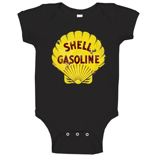 Discover Shell Gasoline Distressed Baby Onesie