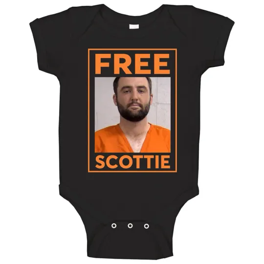 Discover Scottie Scheffler Mugshot Baby Onesie