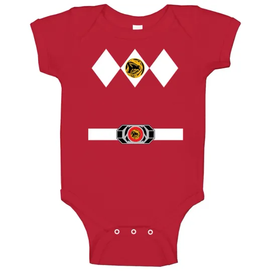 Red Power Ranger 3D Baby Onesie