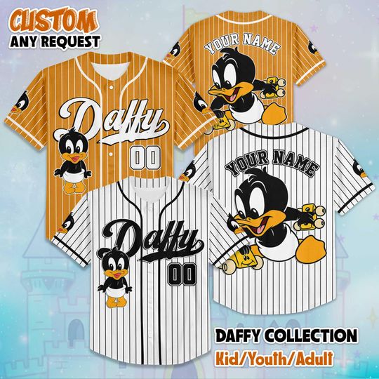 Custom Daffy Duck Baseball Jersey, Looney Tunes Shirt, Fan Outfit