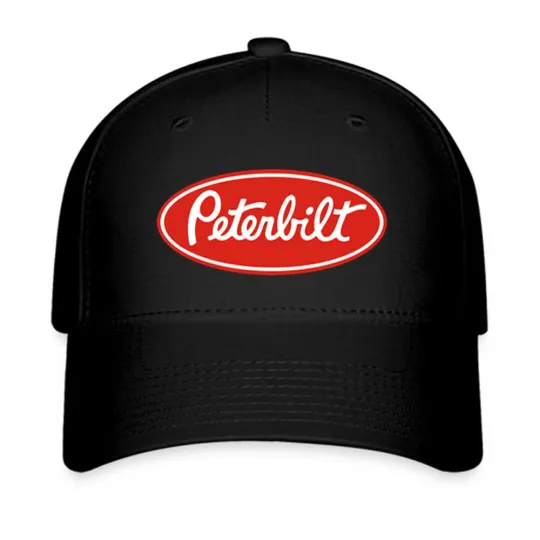 Peterbilt Red and Black Twill Baseball Cap
