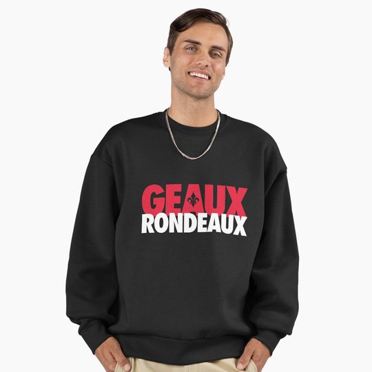 Discover Geaux Rondeaux (Red/White) Premium Oversized Sweatshirt
