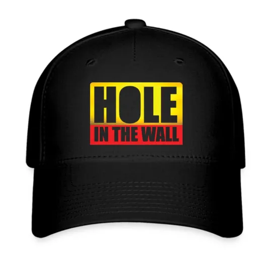 Discover Hole in The Wall Game Show Black Twill Cap