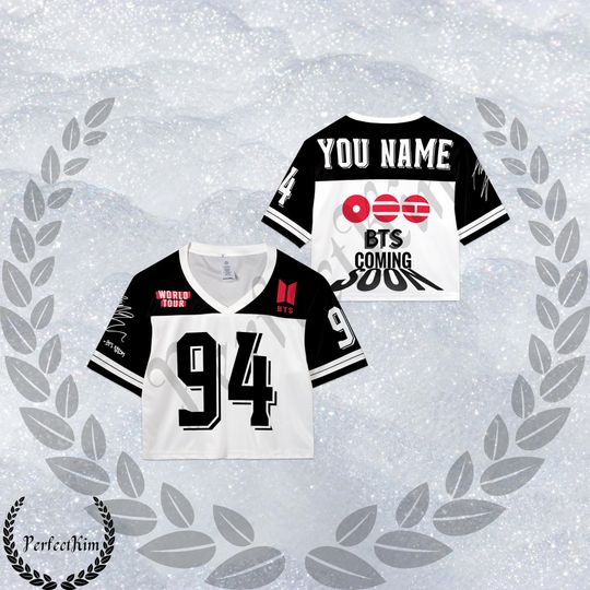 Custom BTS Members Kpop Crop Top Jersey, B.T.S Crop Top Baseball Jersey 2026, BTS Merch, Bts Shirt