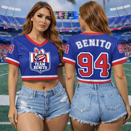 Discover Personalized Crop Top Baseball Jersey, Custom Team 94 Croptop Jersey, Game Day Outfit