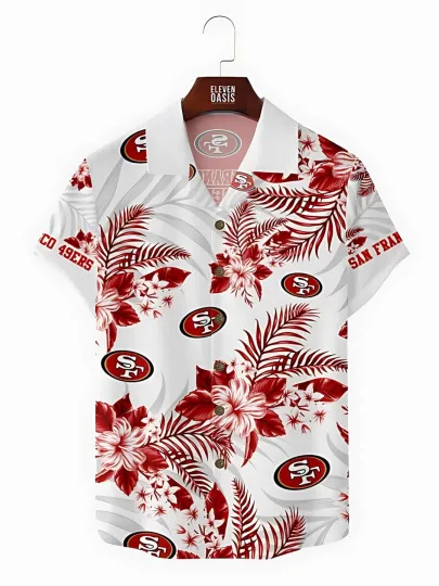 Discover San Francisco Football Floral Wave Hawaiian, Gift For Fans, Gift For Friends