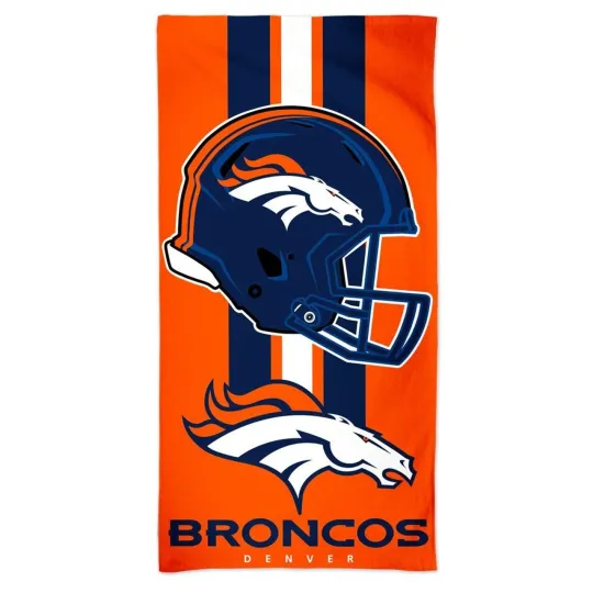 Discover Denver Broncos Beach Towel 30x60 Bath Swim Pool Outdoor Towel by Wincraft