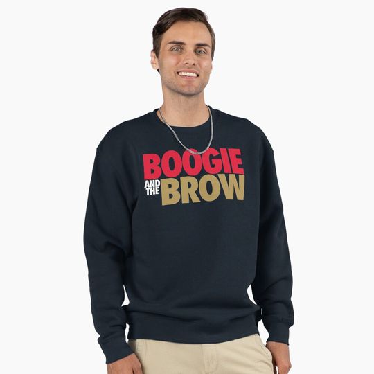 Discover Boogie And The Brow (Red/White/Gold) Pullover Sweatshirt