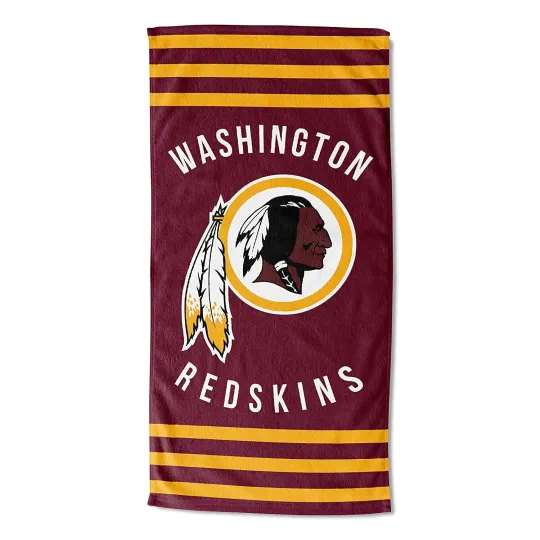 Discover Washington Commanders Stripes Beach Towel 30"x60"