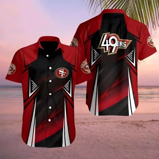 San Francisco Football Dynamic Play Red B Hawaiian, Gift For Fans, Gift For Friends
