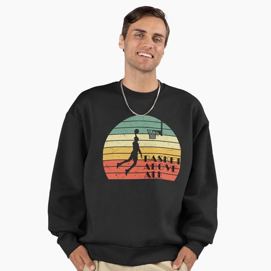 Discover Basket above all. A t-shirt featuring a basketball game. Premium Oversized Sweatshirt