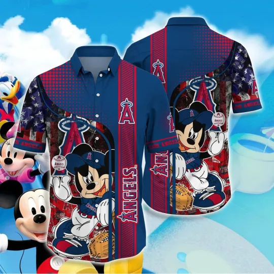 Discover Los Angeles Baseball Mickey Baseball Hawaiian, Gift For Fans, Gift For Friends