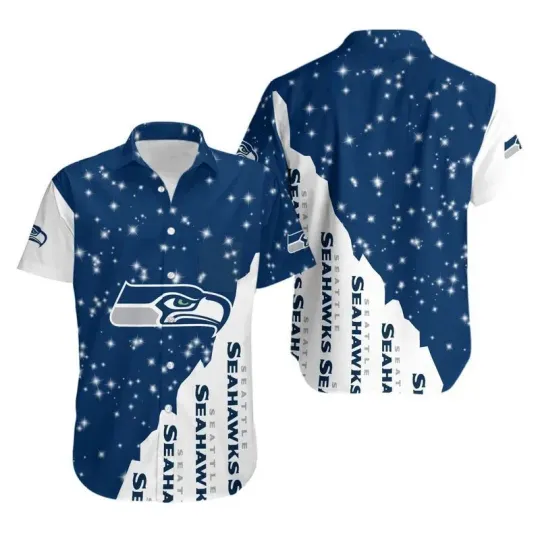 Seattle Football Starry Night Hawaiian, Gift For Fans, Gift For Friends