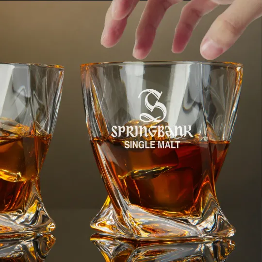 Discover Engraved Springbank Whiskey Glass – Twisted Rocks Glass