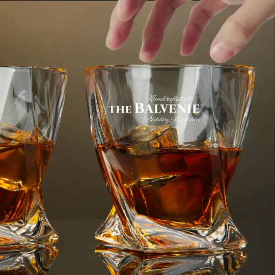 Discover Engraved The Balvenie Whiskey Glass – Twisted Rocks Glass